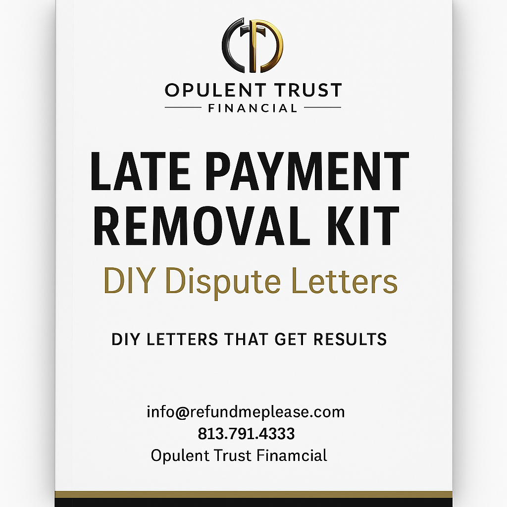 Late Payment Removal Kit- DIY Dispute Letters