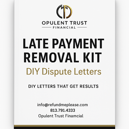 Late Payment Removal Kit- DIY Dispute Letters